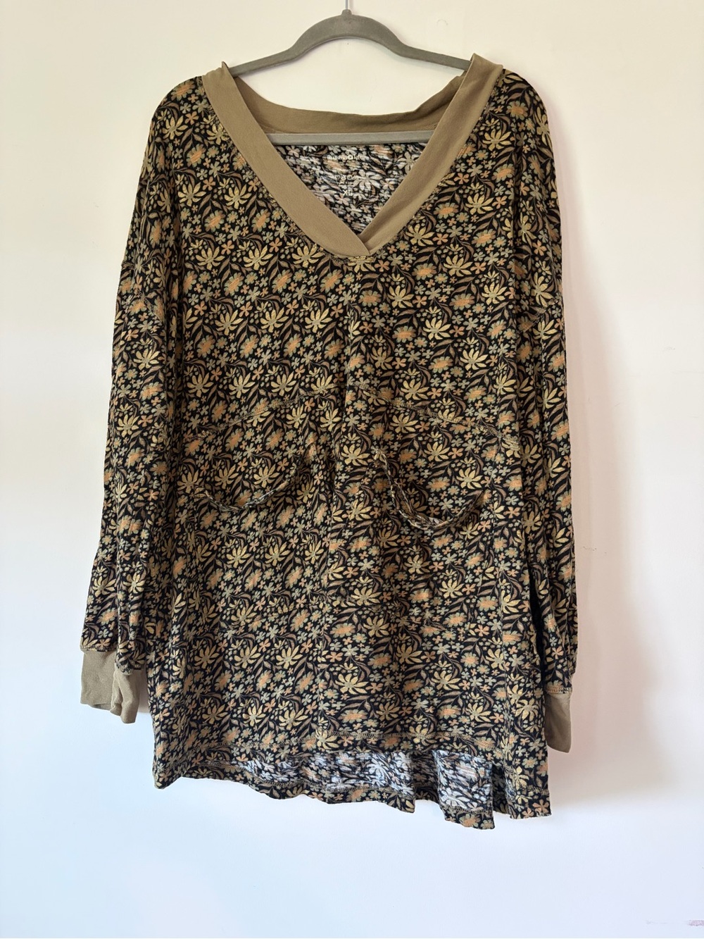 Natural life boho tunic top flowy granola earthy size XL 100% cotton